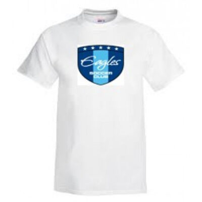 Eagles White T-Shirt w/Badge – Short Sleeve | BK Sports