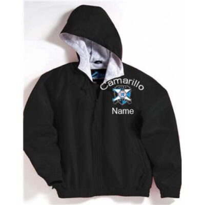 Tri-Mountain Youth Jacket w/Extra Logo and Name - Black