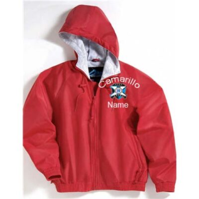 Tri-Mountain Youth Jacket w/Extra Logo and Name - Red